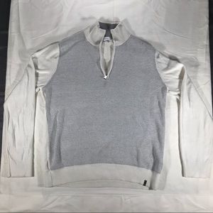 Calvin Klein Men's Gray/white sweater Small 100% Cotton